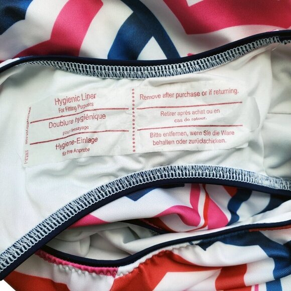 NWOT Lands' End Scoop Neck X-Back One-Piece Swimsuit Umbrella Print Size 12 - Picture 9 of 15